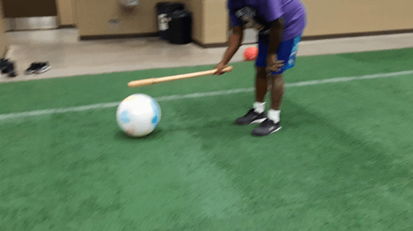 The wrong way to dribble a still ball
